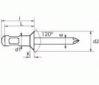 REMACHE MULTI GRIP BRALO ALUMINIO / INOX CABEZA AVELLANADA